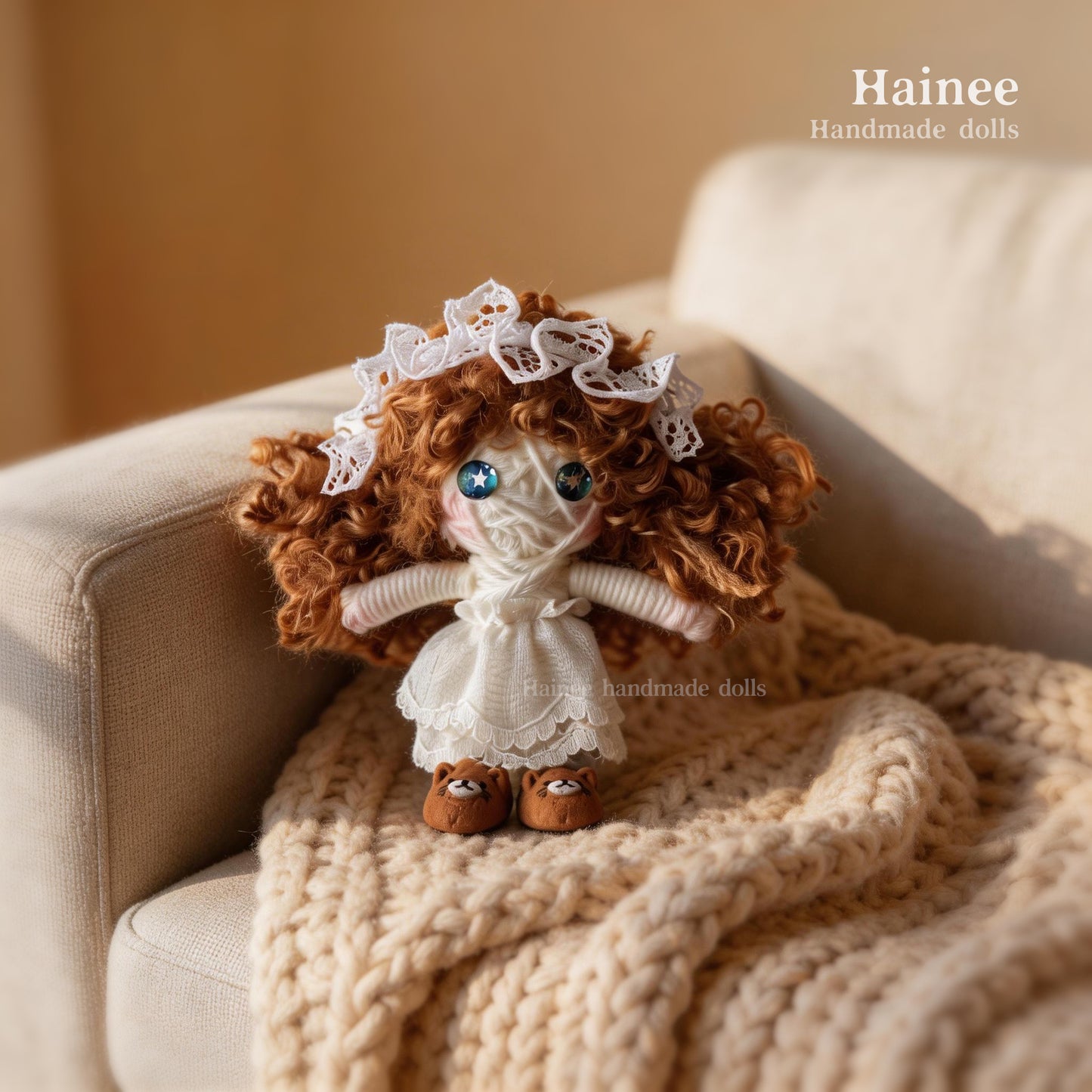 #2609 Mischievous curly-haired doll”