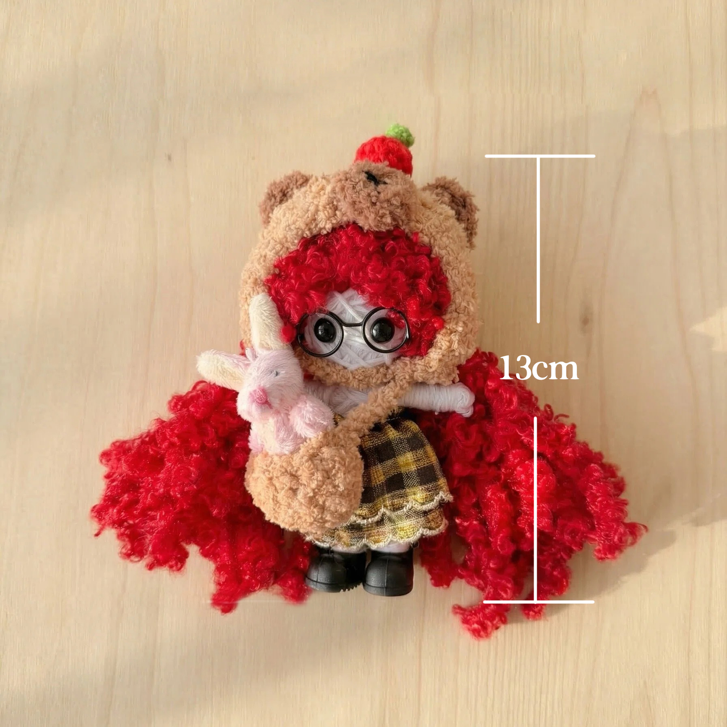 #2601 Capybara Girl-Yarn Doll