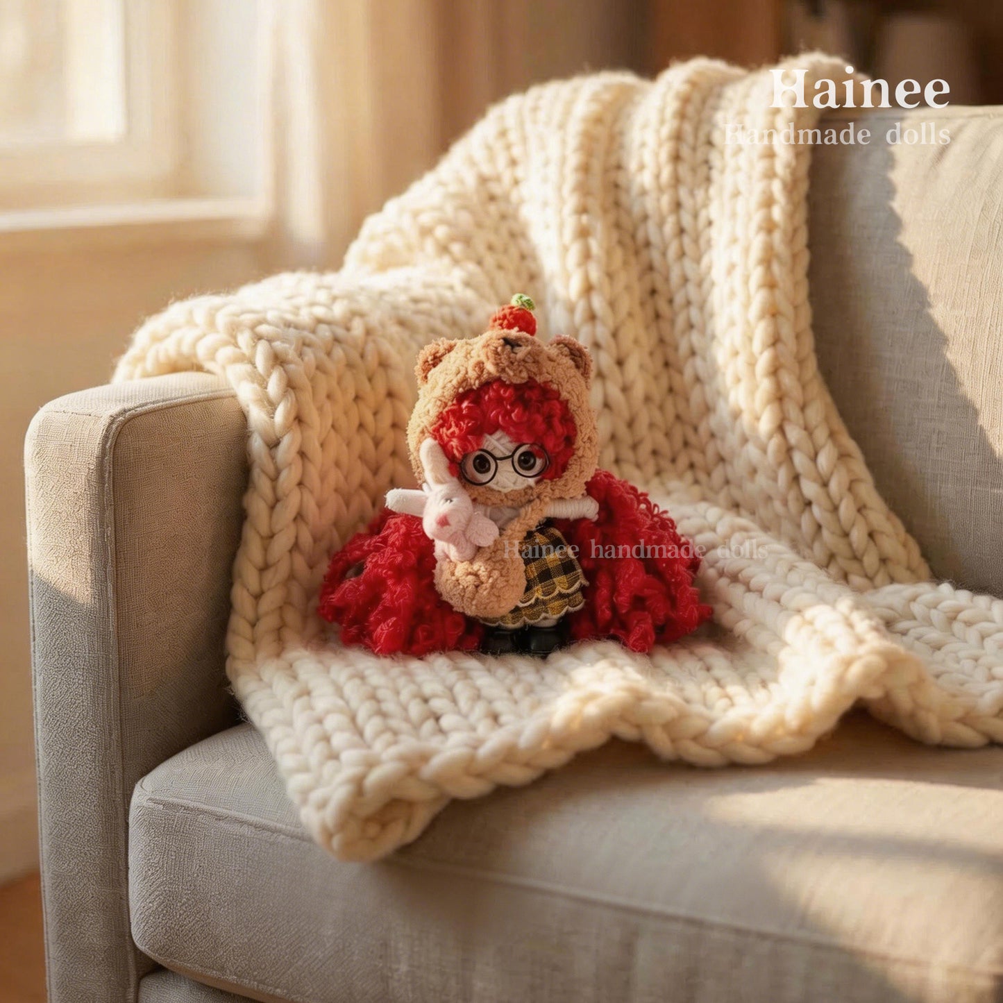 #2601 Capybara Girl-Yarn Doll