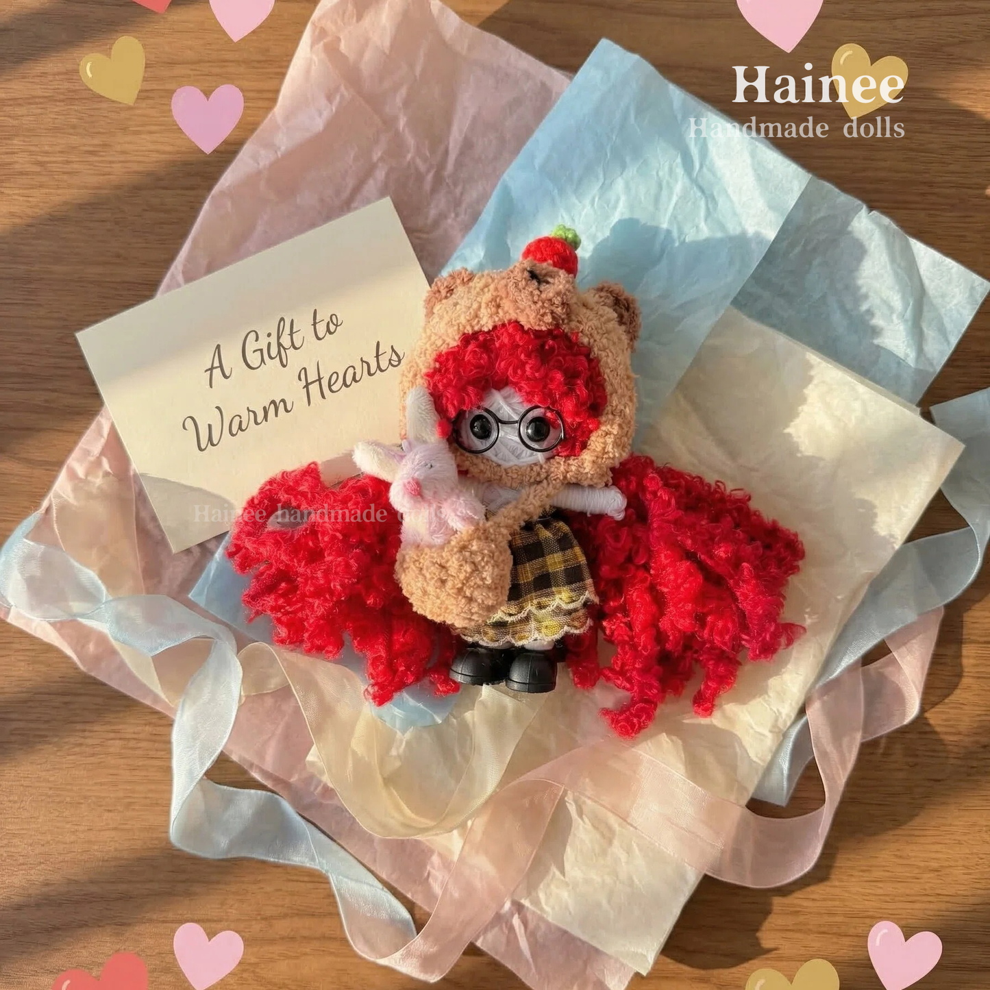 #2601 Capybara Girl-Yarn Doll