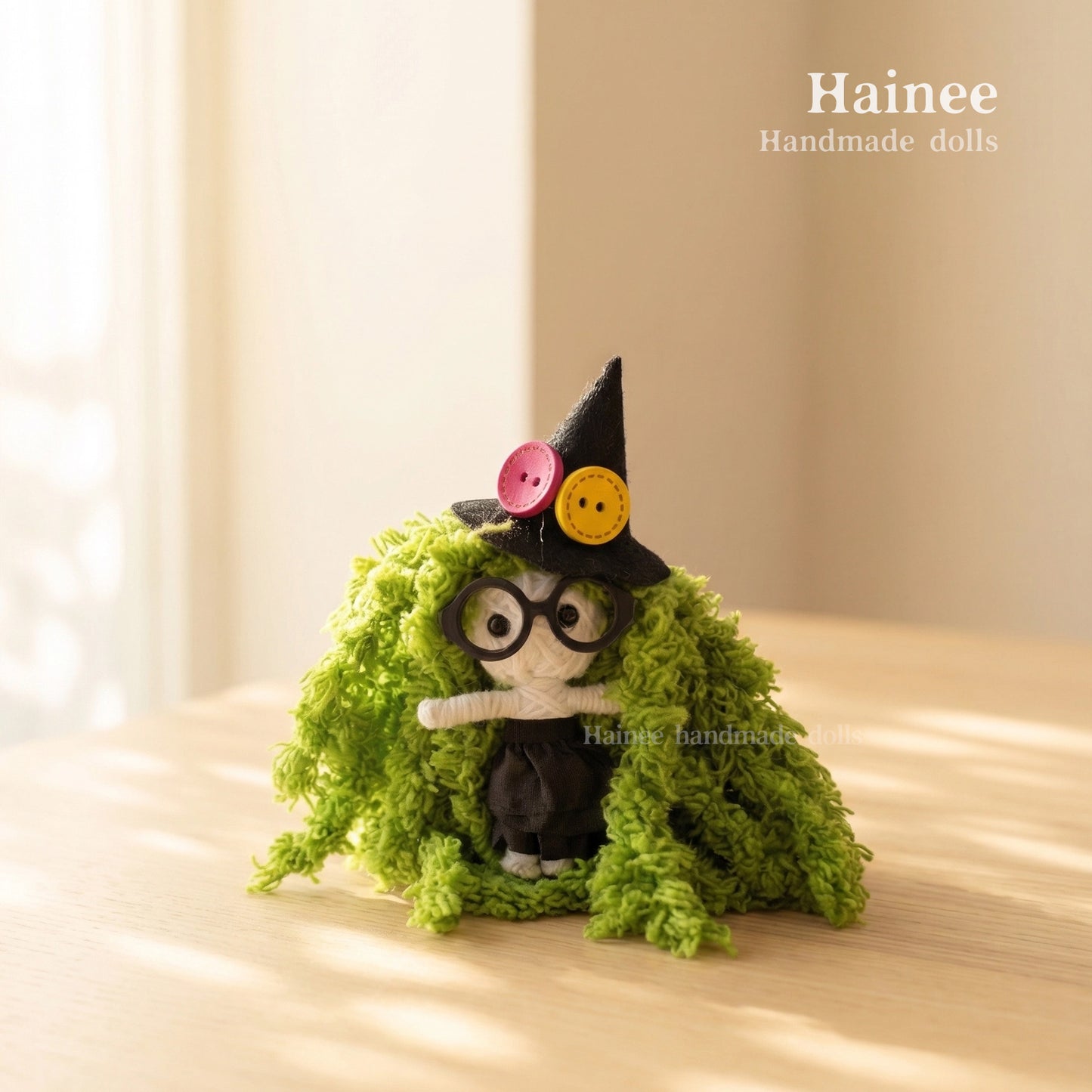 #2605 cute green haired little witch