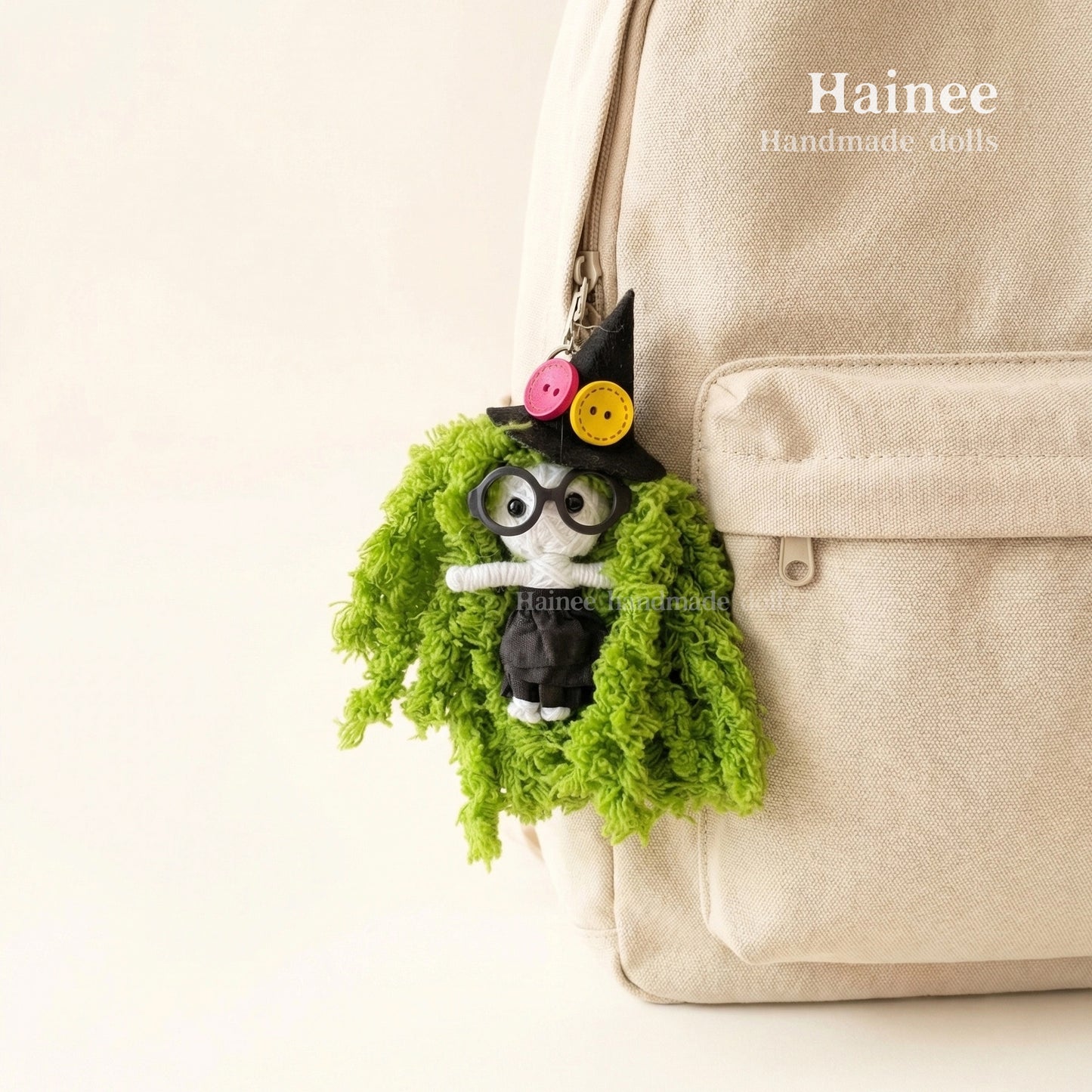 #2605 cute green haired little witch