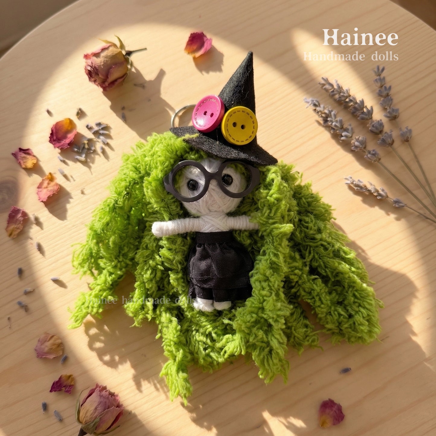 #2605 cute green haired little witch