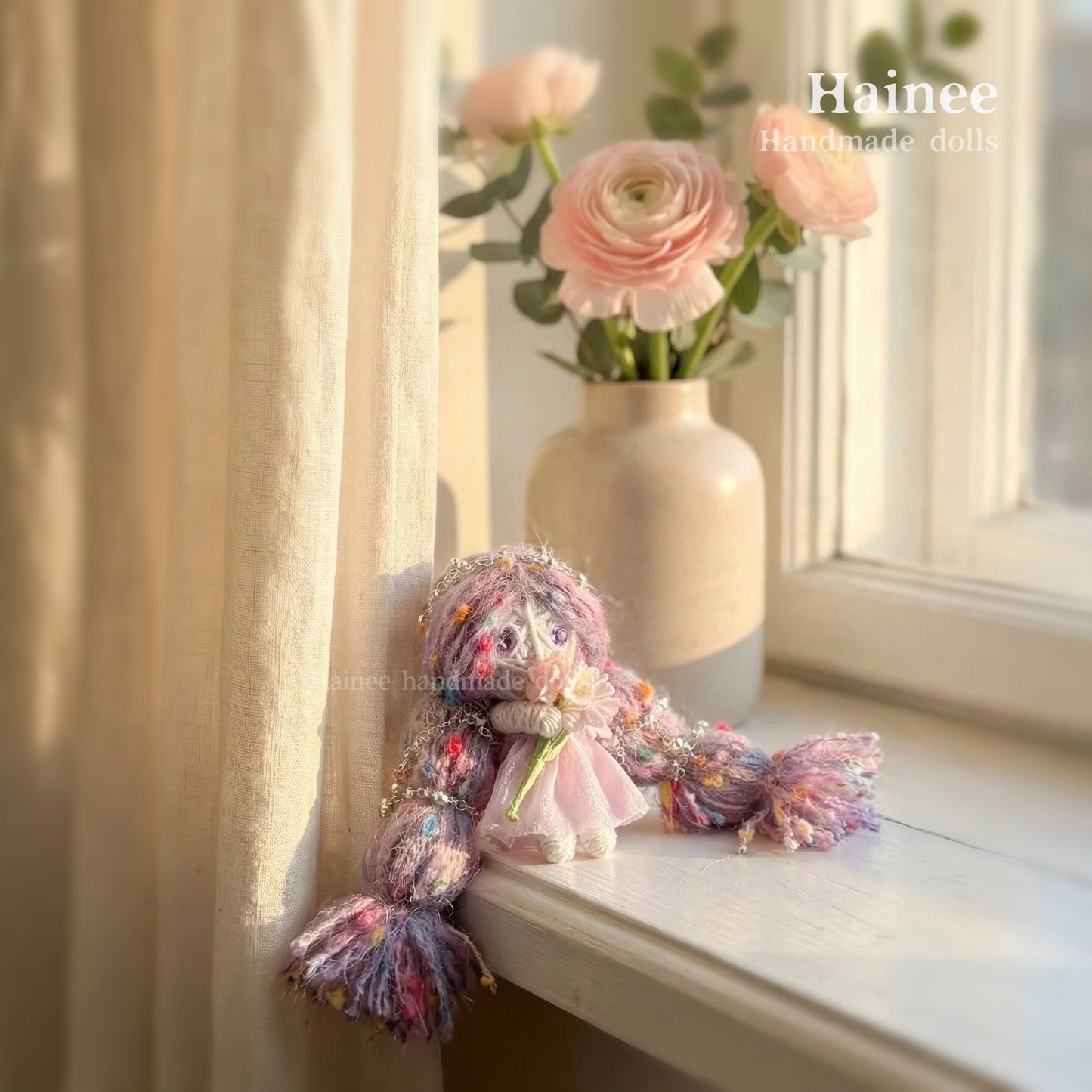 #2602 girl holding flowers